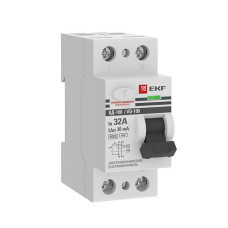 Выключатель дифференциального тока ВД-100 2P 32А 30мА тип АС электромеханический 6кА PROXIMA EKF