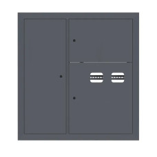 Щит этажный 2 кв. слаботочка слева RAL7016 (1000x950x150) EKF PROxima