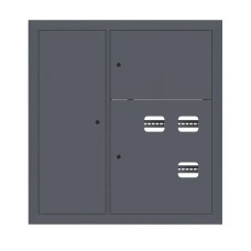 Щит этажный 3 кв. слаботочка слева RAL7016 (1000x950x150) EKF PROxima
