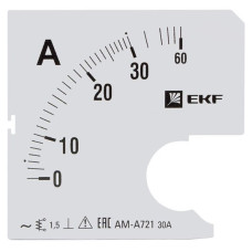 Шкала сменная для A721 30/5А-1,5 EKF PROxima Шкала сменная для A721 30/5А-1,5 EKF PROxima