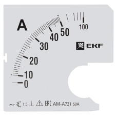 Шкала сменная для A721 50/5А-1,5 EKF PROxima Шкала сменная для A721 50/5А-1,5 EKF PROxima