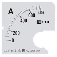 Шкала сменная для A721 600/5А-1,5 EKF PROxima Шкала сменная для A721 600/5А-1,5 EKF PROxima
