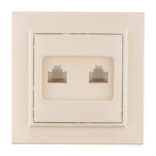 Розетка RJ-45+Phone СП бежевый Минск EKF