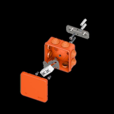 Коробка огнестойкая E45 85x85x40мм с клеммниками 4 полюса 0,5-10мм2 IP55 HF EKF