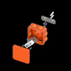 Коробка огнестойкая E45 85x85x40мм с клеммниками 5 полюсов 0,5-10мм2 IP55 HF EKF