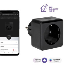 Умная розетка EKF Сonnect PRO Wi-Fi черная Умная розетка EKF Сonnect PRO Wi-Fi черная