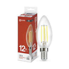 Лампа светодиодная LED-СВЕЧА-deco 12Вт 230В Е14 4000К 1350Лм прозрачная IN HOME 4690612053677 Лампа светодиодная LED-СВЕЧА-deco 12Вт 230В Е14 4000К 1350Лм прозрачная IN HOME 4690612053677
