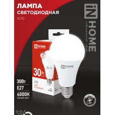 Лампа светодиодная LED-A70-VC 30Вт 230В Е27 4000К 2850Лм IN HOME 4690612024141