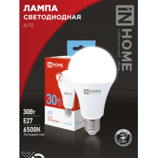 Лампа светодиодная LED-A70-VC 30Вт 230В Е27 6500К 2850Лм IN HOME 4690612024165