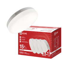 Лампа светодиодная LED-GX53-VC 4PACK 15Вт 230В 4000К 1430Лм (4шт./упак.) IN HOME 4690612066790