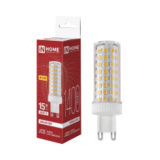 Лампа светодиодная LED-JCD 15Вт 230В G9 4000К 1400Лм IN HOME 4690612065380