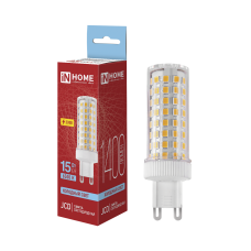 Лампа светодиодная LED-JCD 15Вт 230В G9 6500К 1400Лм IN HOME 4690612065397