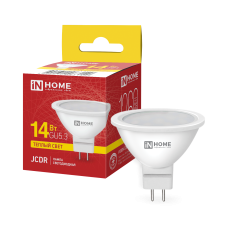 Лампа светодиодная LED-JCDR-VC 14Вт 230В GU5.3 3000K 1260Лм IN HOME 4690612063140 Лампа светодиодная LED-JCDR-VC 14Вт 230В GU5.3 3000K 1260Лм IN HOME 4690612063140
