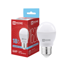 Лампа светодиодная LED-ШАР-VC 18Вт 230В E27 6500K 1620Лм IN HOME 4690612065359