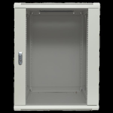 Шкаф настенный 19" TERACOM PRO 12U 600x450 мм дверь стеклянная с замком-ручкой серый