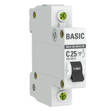 Автоматический выключатель 1P 25А (C) 4,5кА ВА 47-29 EKF Basic (3 шт)