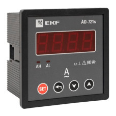 Амперметр AD-721s цифровой на панель 72x72 (квадратный вырез) однофазный в коротком корпусе EKF PROxima