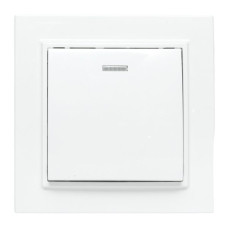 Минск Выключатель 1-клавишный СП с индикатором,10А, белый EKF Basic