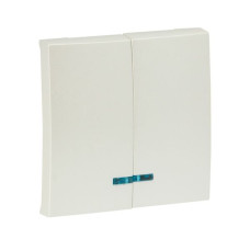 Валенсия лицевая панель выключателя 2-кл. с индикатором 10А жемчуг EKF PROxima