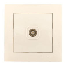 Валенсия розетка телевизионная 1-местная 75Ом 5-862МГц кремовая EKF PROxima