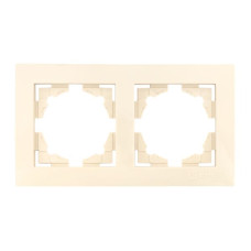 Валенсия рамка 2-местная кремовая EKF