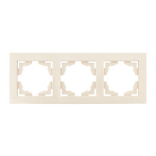 Валенсия Рамка 3-местная кремовая EKF