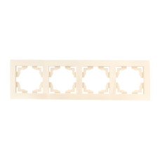 Валенсия Рамка 4-местная кремовая EKF