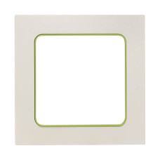 Стокгольм Рамка 1-местная белая с линией цвета зеленый EKF PROxima