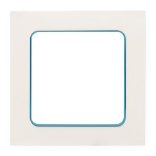 Стокгольм Рамка 1-местная белая с линией цвета синий EKF PROxima