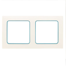 Стокгольм Рамка 2-местная белая с линией цвета синий EKF PROxima