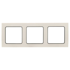 Стокгольм Рамка 3-местная белая с линией цвета черный EKF PROxima