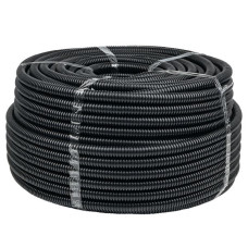 Труба гофр. безгалогеновая FRHF с протяжкой d20 мм (100 м) черная EKF-Plast