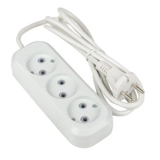 Удлинитель "Эксперт" 3 гнезда 2 метра 10А/2,2кВт без заземления ПВС 2x0,75 EKF PROxima