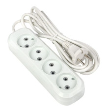 Удлинитель "Эксперт" 4 гнезда 2 метра 10А/2,2кВт без заземления ПВС 2x0,75 EKF PROxima