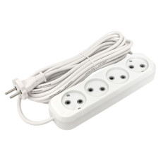 Удлинитель "Эксперт" 4 гнезда 5 метров 10А/2,2кВт без заземления ПВС 2x0,75 EKF PROxima