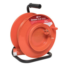 Удлинитель на катушке "Атлант 2.0" 1 гнездо 20м без заземления ПВС 2*0,75 6А/1,3кВт PROxima Удлинитель на катушке "Атлант 2.0" 1 гнездо 20м без заземления ПВС 2*0,75 6А/1,3кВт PROxima