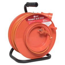 Удлинитель на катушке "Атлант 2.0" 1 гнездо 50м без заземления ПВС 2*1 10А/2,2кВт PROxima Удлинитель на катушке "Атлант 2.0" 1 гнездо 50м без заземления ПВС 2*1 10А/2,2кВт PROxima