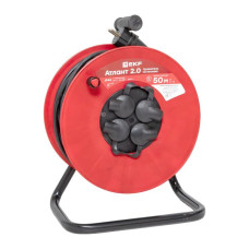 Удлинитель на катушке "Атлант 2.0" 4 гнезда 50м с заземлением КГхл 3*1,5 16А/3,5кВт IP44 PROxima