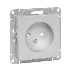 Механизм розетки, 16А, без заземления, со шторками, алюминий Эпика EKF Механизм розетки, 16А, без заземления, со шторками, алюминий Эпика EKF