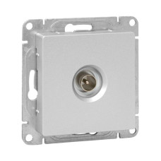 Механизм розетки TV, одиночная, алюминий Эпика EKF
