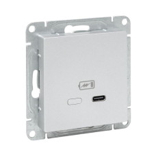 Механизм розетки USB-С, быстрая, алюминий Эпика EKF