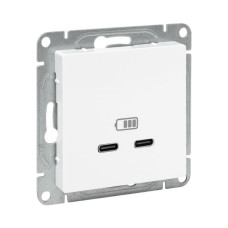 Механизм розетки USB-C - 2шт, белый Эпика EKF