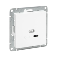 Механизм розетки USB-С, быстрая, белый Эпика EKF