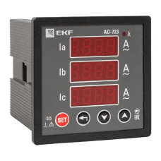 Амперметр AD-723 цифровой на панель (72x72) трехфазный EKF PROxima