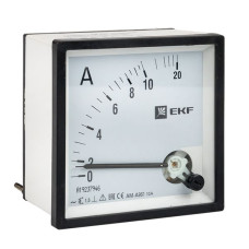 Амперметр AMA-961 аналоговый на панель (96x96) квадратный вырез 10А прямое подкл. EKF