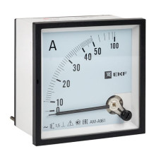 Амперметр AMA-961 аналоговый на панель (96x96) квадратный вырез 50А прямое подкл. EKF