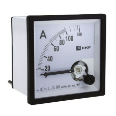 Амперметр AMA-961 аналоговый на панель (96x96) квадратный вырез 600А трансф. подкл. EKF