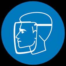 Знак наклейка M08 "Работать в защитном щитке" (200x200) ГОСТ 12.4.026-2015 EKF PROxima