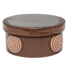 Коробка распределительная КМР-040-039 с крышкой (85x40) 4 мембр. ввода тёмн. дер. IP54 EKF