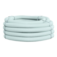 Труба гофр. ПВХ с протяжкой d63 мм (15 м) серая EKF-Plast